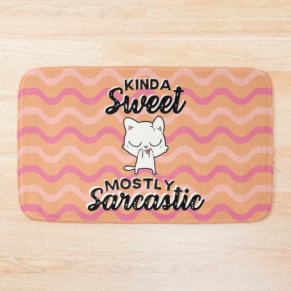 Item preview, Kinda Sweet Mostly Sarcastic - Japanese Kawaii Aesthetic, Cat designed and sold by ladylaughprints.
