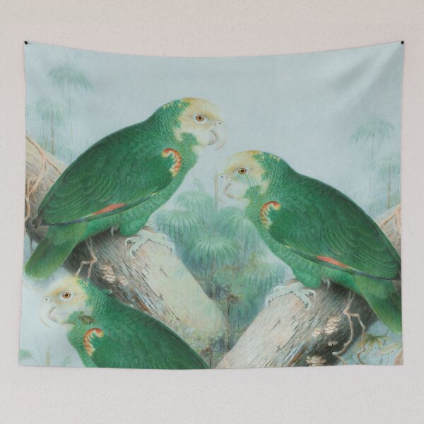 Item preview, Green Parrot in the Jungle Forest designed and sold by LeAllureVintage.