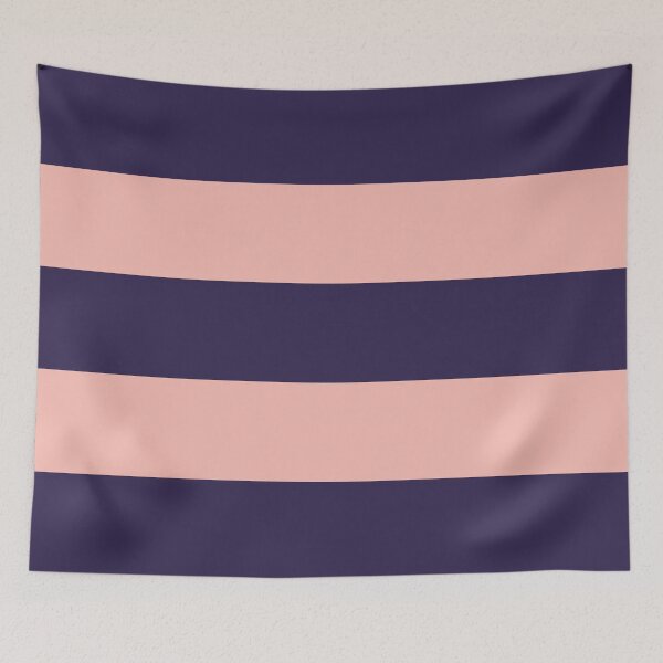 Item preview, Large NAVY BLUE and BABY PINK Horizontal STRIPES designed and sold by RachelMacht.