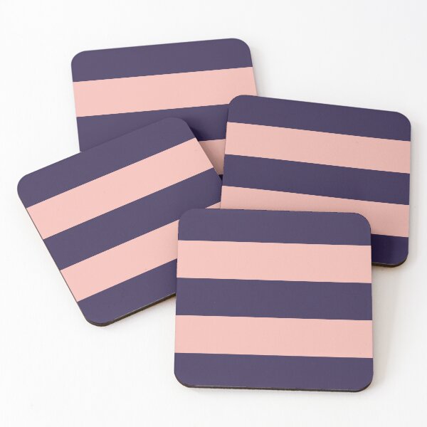 Item preview, Large NAVY BLUE and BABY PINK Horizontal STRIPES designed and sold by RachelMacht.