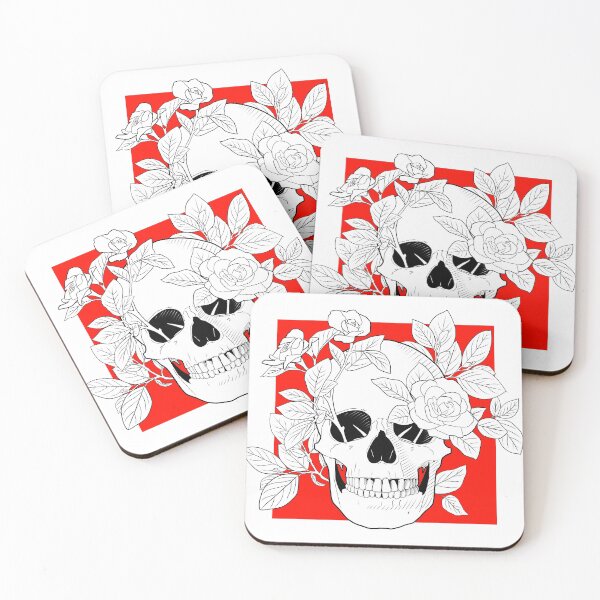 Item preview, Skull Girl - white roses designed and sold by Brysiaa.