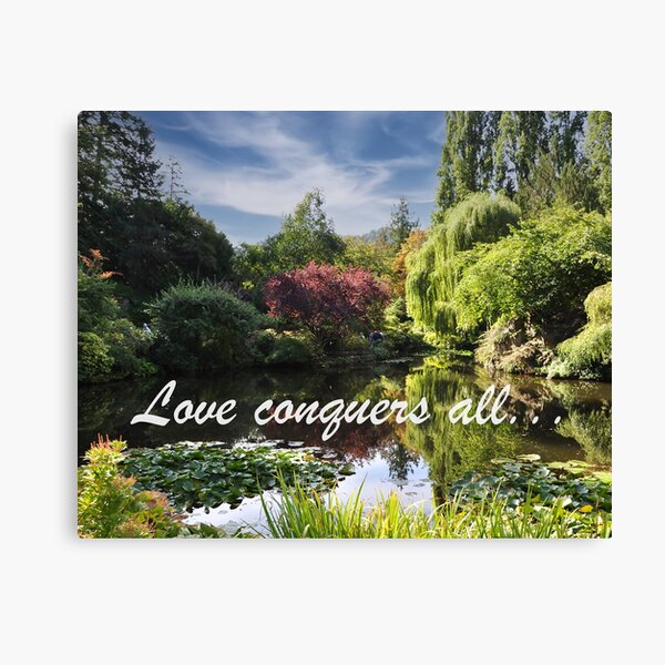 Love Conquers All: Butchart Gardens Pond Canvas Print