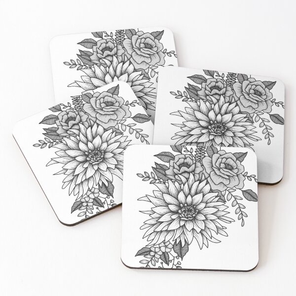 Item preview, Flower black and white  designed and sold by 3blondegirls.