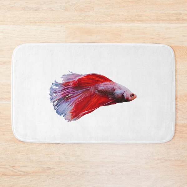 Item preview, Siamese fighting fish red white- betta splendens  designed and sold by kawrdesigns.