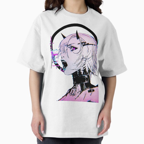Item preview, Cyberpunk Glitch Girl Orb Vaporwave Style designed and sold by OWLvision33.