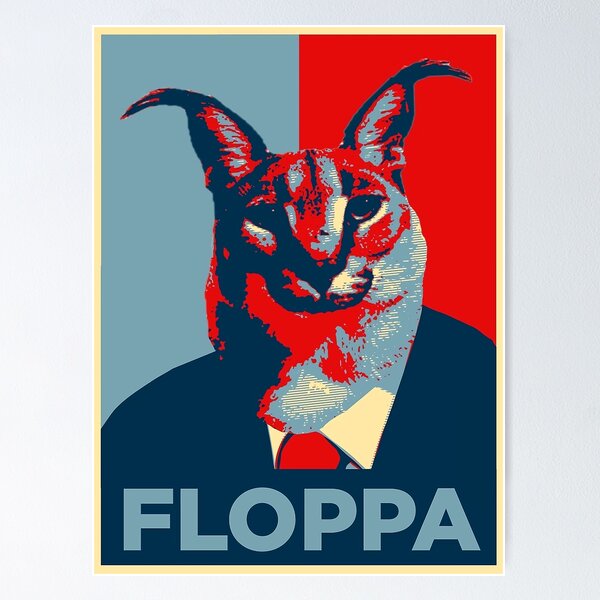 Big Floppa Meme Flop Off Flop On Cute Caracal Cat PopSockets Swappable  PopGrip