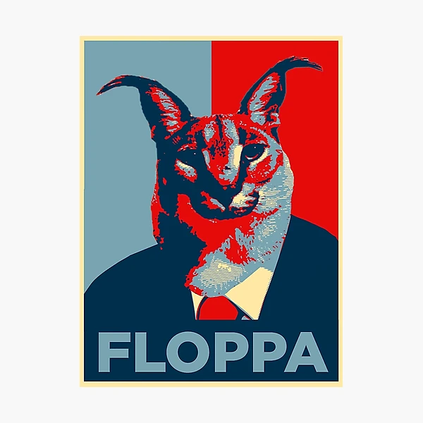 Lámina fotográfica for Sale con la obra «Gran Gato Floppa Meme» de momshow