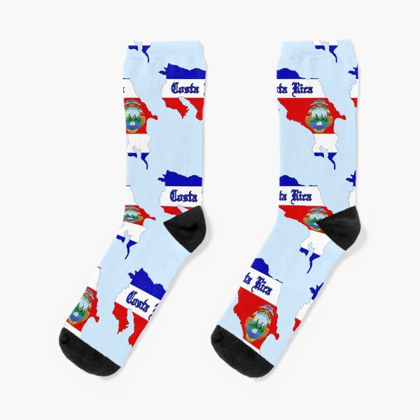 "Costa Rica map & flag" Socks for Sale by HAKVS Redbubble