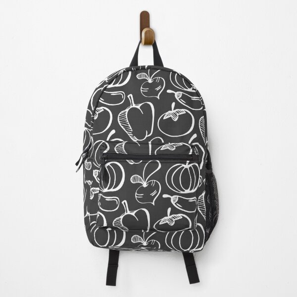 Item preview, Cute simple pattern of doodle vegetables on dark gray background for your kitchen or garden designed and sold by parkinsmack.