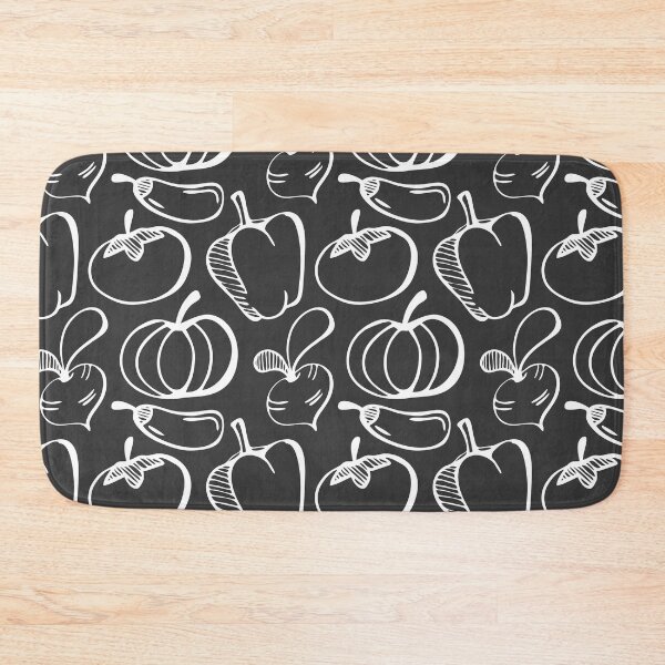 Item preview, Cute simple pattern of doodle vegetables on dark gray background for your kitchen or garden designed and sold by parkinsmack.
