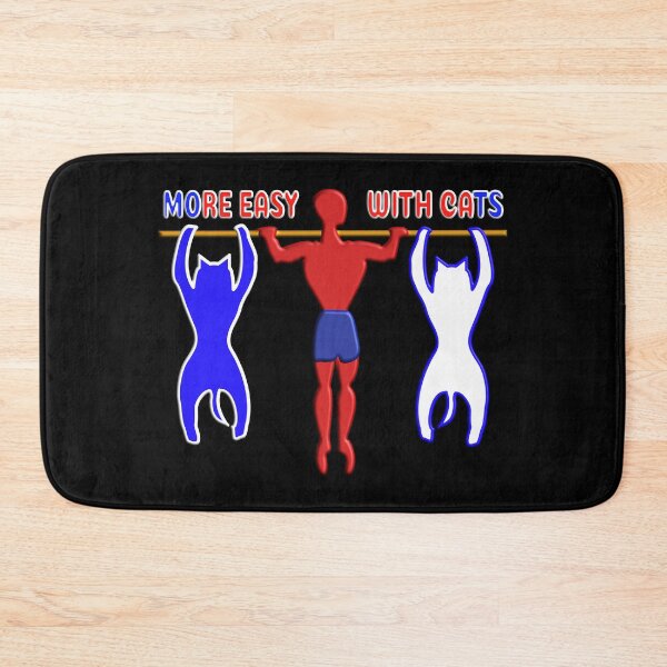 Item preview, WELCOME TO THE GYM - EASIER WITH CATS - FOR MEN WHO LOVE CALISTHENICS AND CATS designed and sold by Ralek.