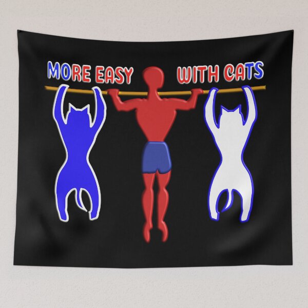 Item preview, WELCOME TO THE GYM - EASIER WITH CATS - FOR MEN WHO LOVE CALISTHENICS AND CATS designed and sold by Ralek.