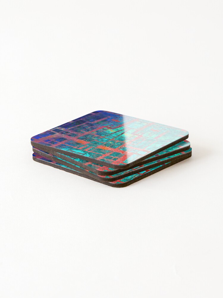 Thumbnail 4 of 5, Coasters (Set of 4), blue electro designed and sold by VerSy.