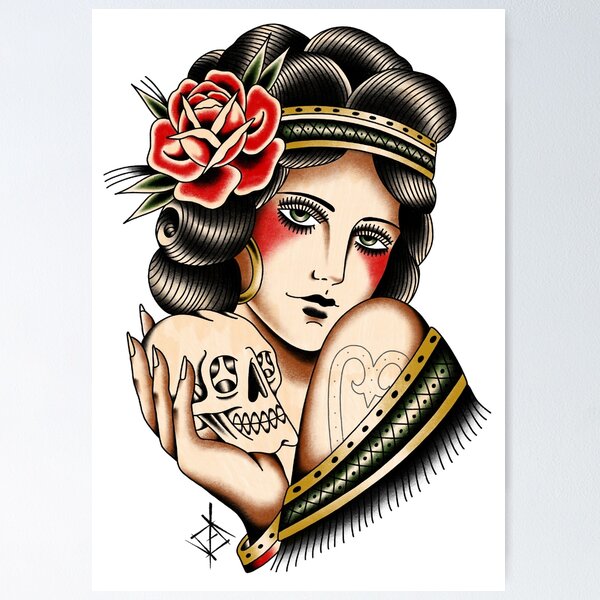 Item preview, Lady with skull designed and sold by Patricia Sullivan.