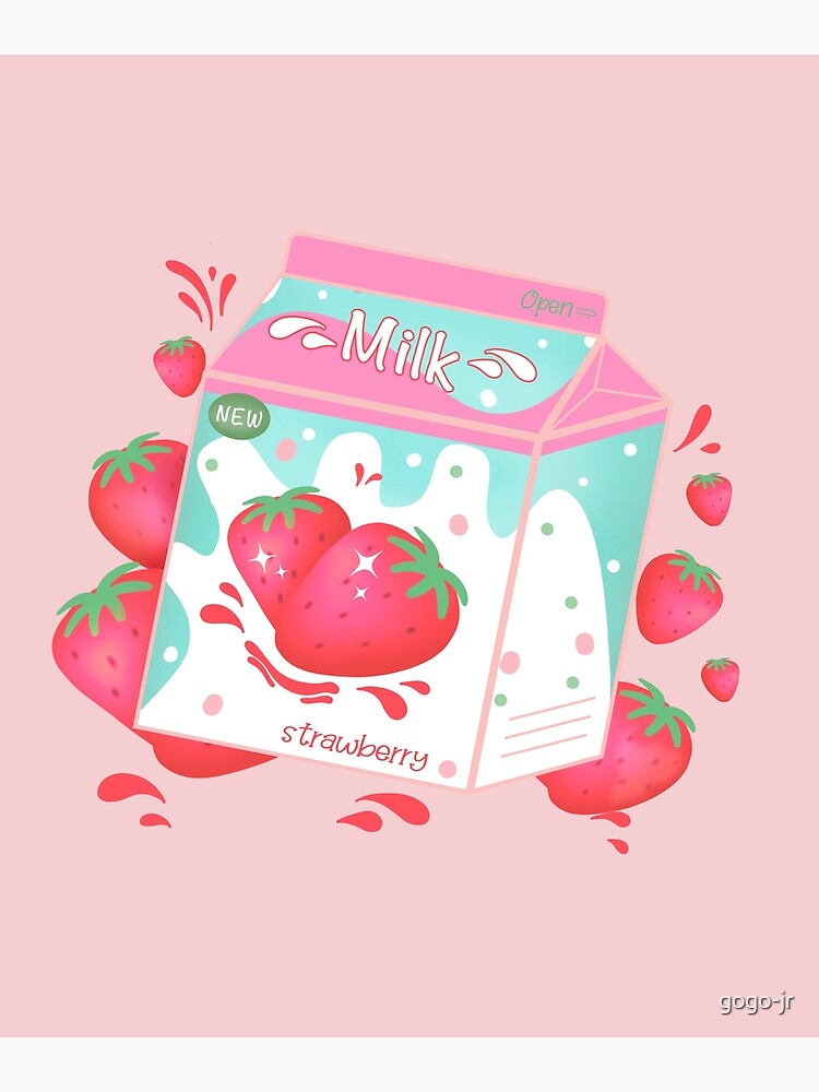 Funny Retro 90s Japanese Kawaii Strawberry Milk Shake Carton Arquivo de  Corte SVG por Creative Fabrica Crafts · Creative Fabrica