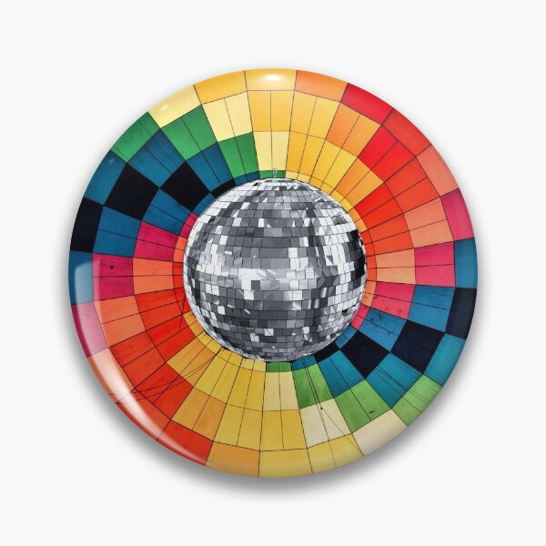 Item preview, Pop art retro disco glitter ball hot air balloon dance designed and sold by hoober24.