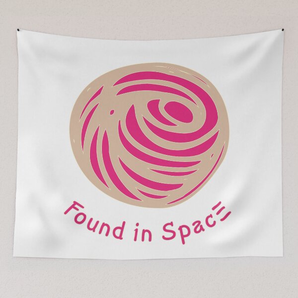 Item preview, Found in Space swirly planet icon, pink and gold on white designed and sold by Susan Marie Williams.