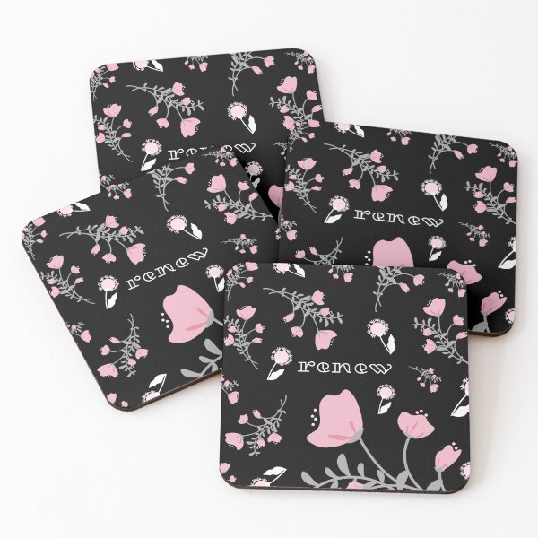 Item preview, Renew Self Care Floral Pattern Saying designed and sold by fontspree.