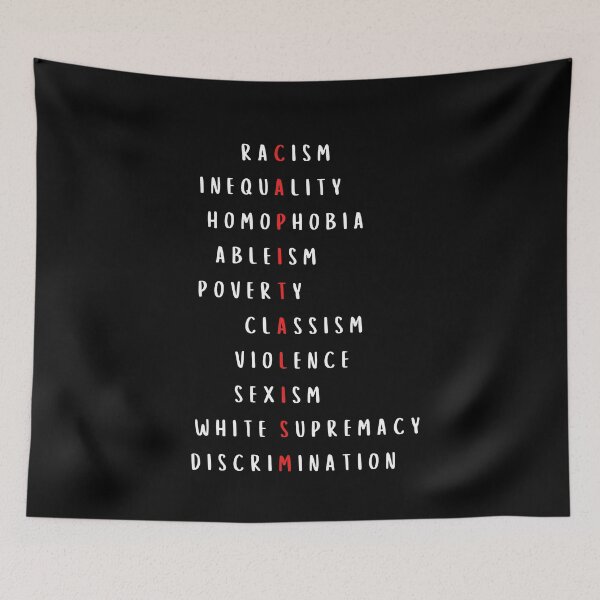 Item preview, Anti Capitalism - Cross words Stand up for Minorities Gender queer  Anti racism... designed and sold by Artwork-Station.