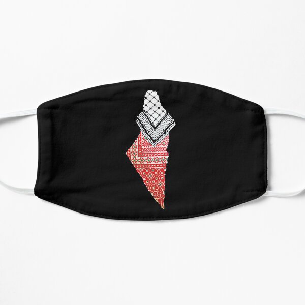 Embroidery Palestinian Map Flat Mask
