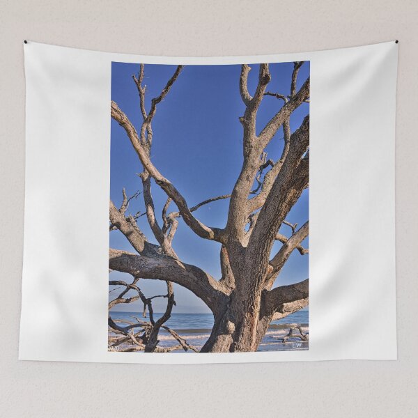 Item preview, Driftwood y Georgia Blue Skies Jekyll Island Vertical designed and sold by LisaWootenPhoto.