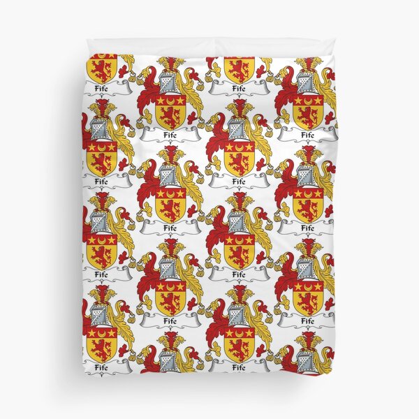 "Fife Coat of Arms / Fife Family Crest" Duvet Cover for Sale by