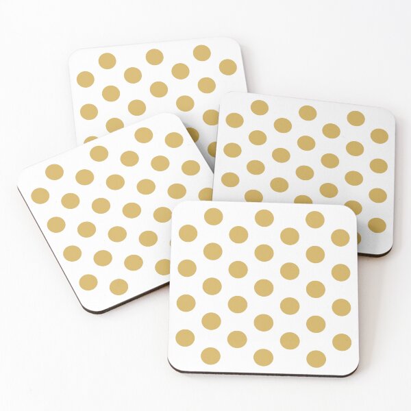 Item preview, Medium GOLD & WHITE POLKA DOTS designed and sold by RachelMacht.