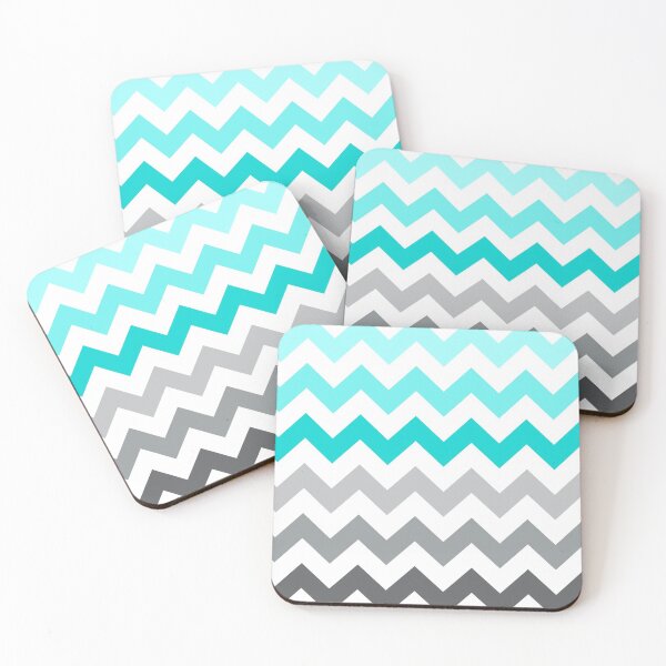 Item preview, Chevron ombre verde azulado, blanco y gris designed and sold by Feeling Artsy.
