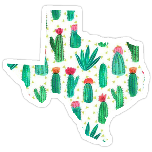 Download "Texas Outline Watercolor Cacti" Stickers by laurajoy16 ...