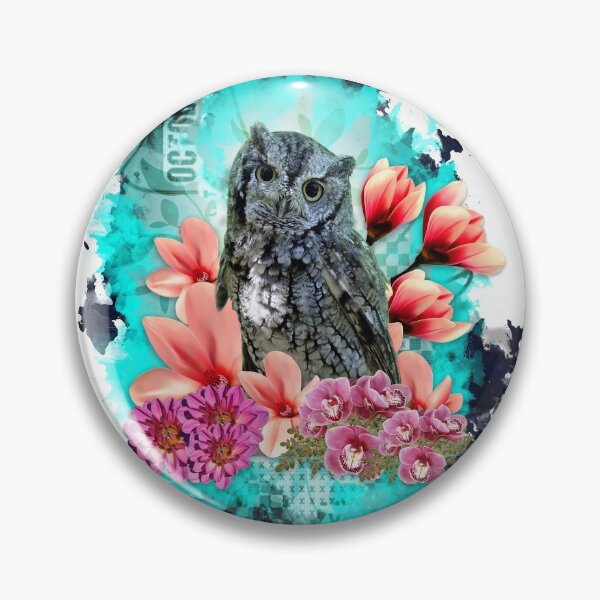 Item preview, Owl with flowers. designed and sold by koalas1414.