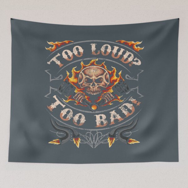 Item preview, Bad Skull Biker Motorcycle  designed and sold by ReverieTees96.