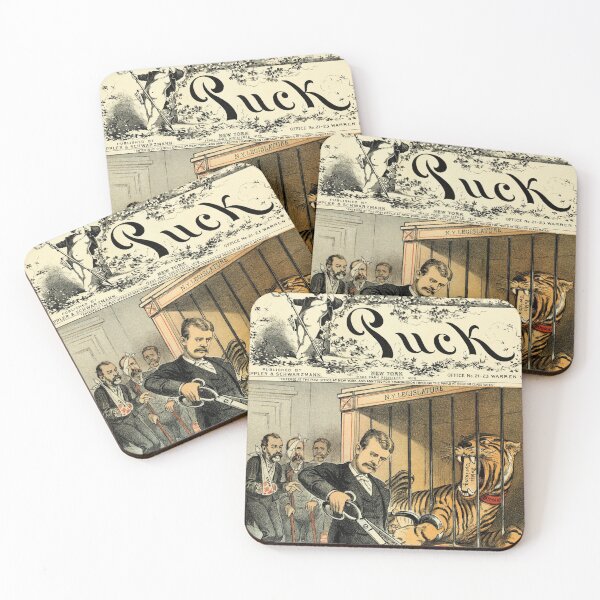 Item preview, Roosevelt and tiger antique cartoon designed and sold by aapshop.