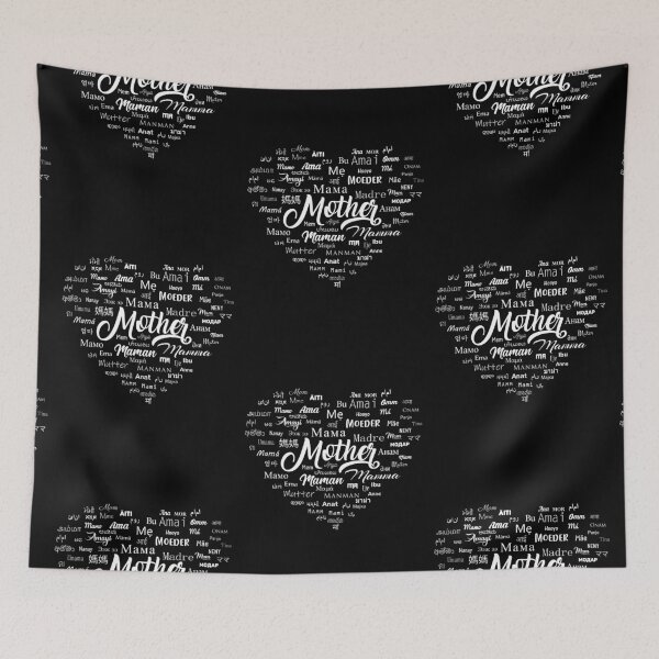 Item preview, Mother in all languages in a heart shape designed and sold by primetee.
