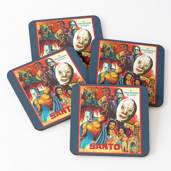 Santo. The Silver Mask Coasters (Set of 4)