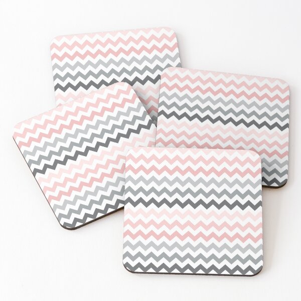 Item preview, ballet pink white and gray ombre chevron designed and sold by Feeling Artsy.