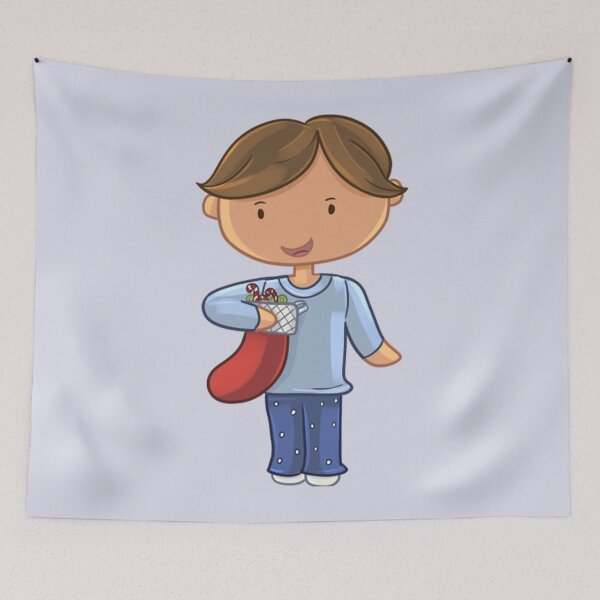 Item preview, Boy Holding Stocking  designed and sold by ReverieTees96.