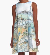 Il Porto (view of Genoa) A-Line Dress