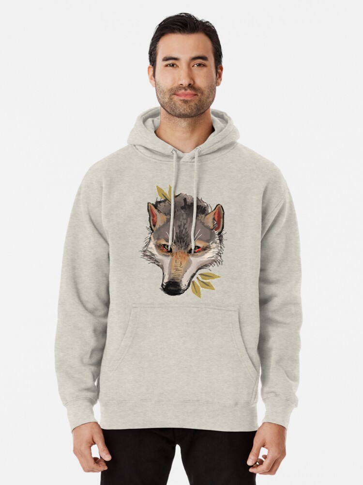 wolf head hoodie