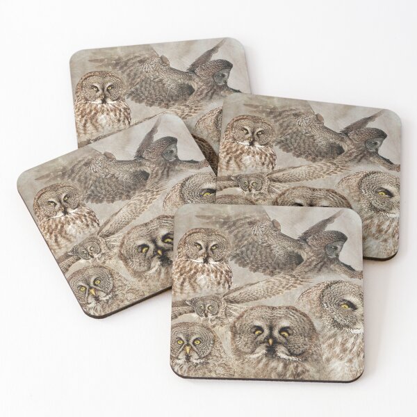 Item preview, Great Gray Owl Montage designed and sold by david parry.