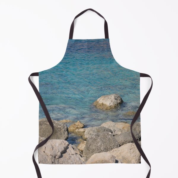 Item preview, clear blue water with waves and rocks designed and sold by moonaliara.