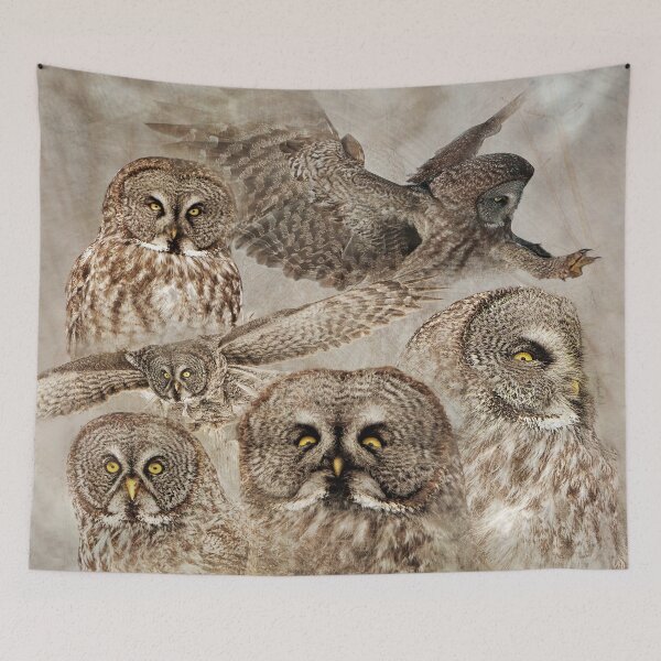 Item preview, Great Gray Owl Montage designed and sold by david parry.