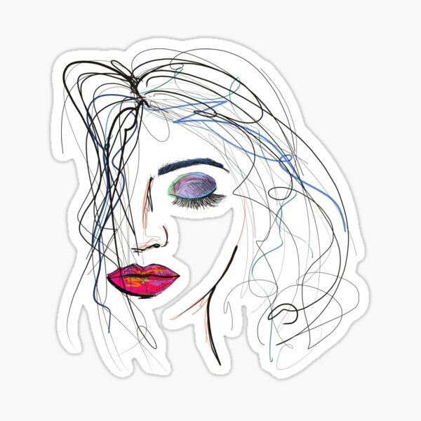 Item preview, Beautful woman sketch with messy hair Design  designed and sold by Red-ElYoubi.
