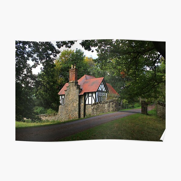 Gate lodge by Chirk Castle drive Poster