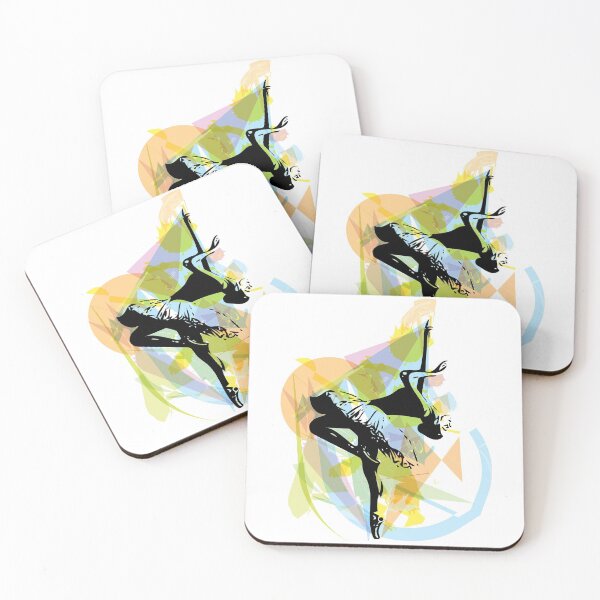 Item preview, Sketch of beautiful ballerina with abstract and geometrical elements design designed and sold by Red-ElYoubi.