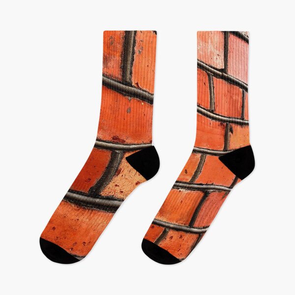 Item preview, Red Brick Wall WIth Some Black And Orange designed and sold by Ensjodesigns.