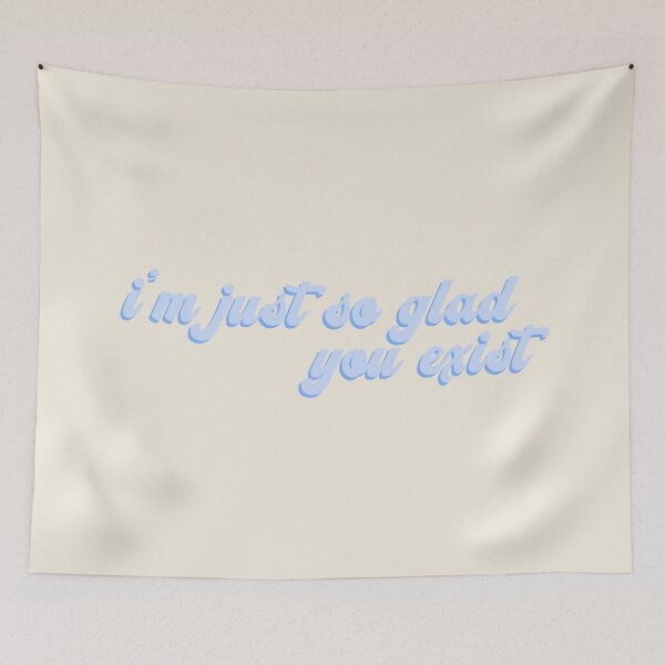Item preview, Im Just So Glad You Exist | Blue Vintage Lettering designed and sold by Sarahelena Barrios.