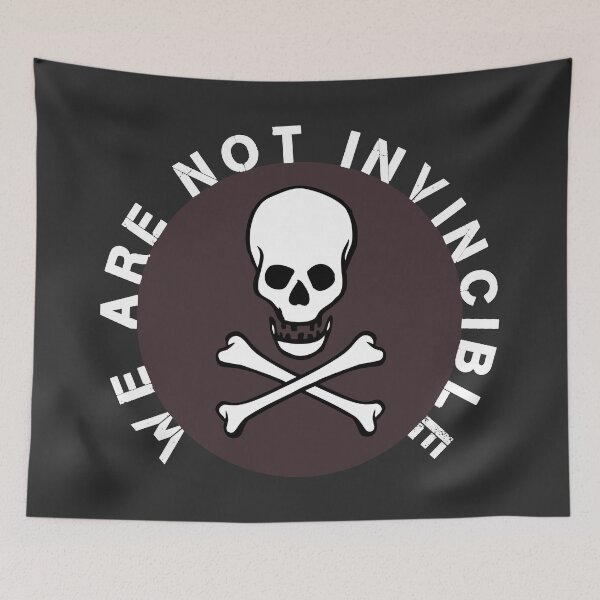 Item preview, Skull head and bones circular not invincible designed and sold by Blackvz.