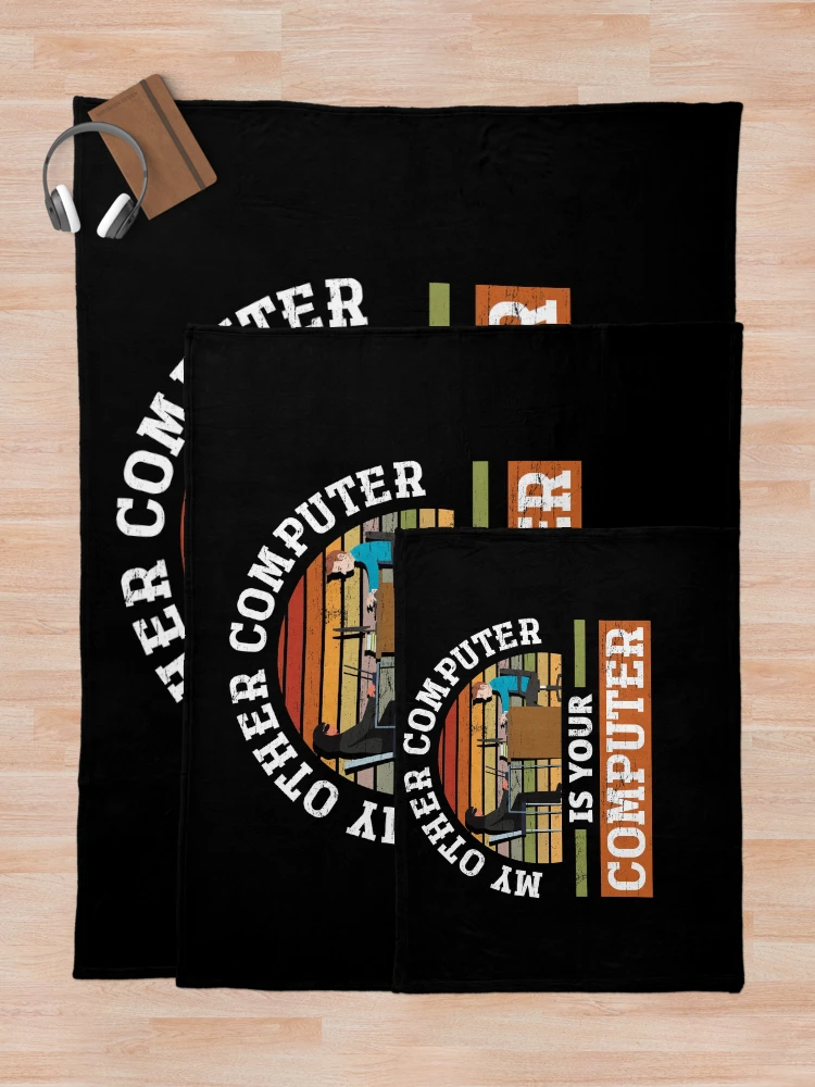 Thumbnail 5 of 6, Throw Blanket, My Other Computer Is Your Computer Cybersecurity designed and sold by ShopTheStyle.