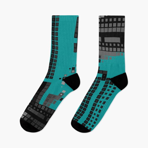 Item preview, Turquoise and Silver Geometric   designed and sold by Sharon Schwalbe.