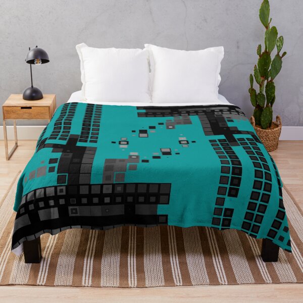 Item preview, Turquoise and Silver Geometric designed and sold by Sharon Schwalbe.